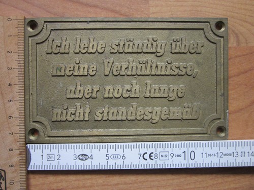 Lustiges messingschild - lustiges,
