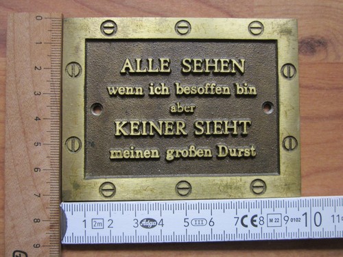 Lustiges messingschild - lustiges,