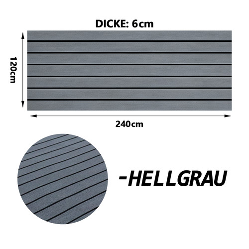 240 120cm hellgrau - 240×120cm,